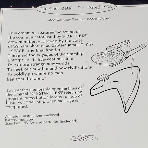 Star Trek 30 Years Ornament 1996 - Picture 2 of 3